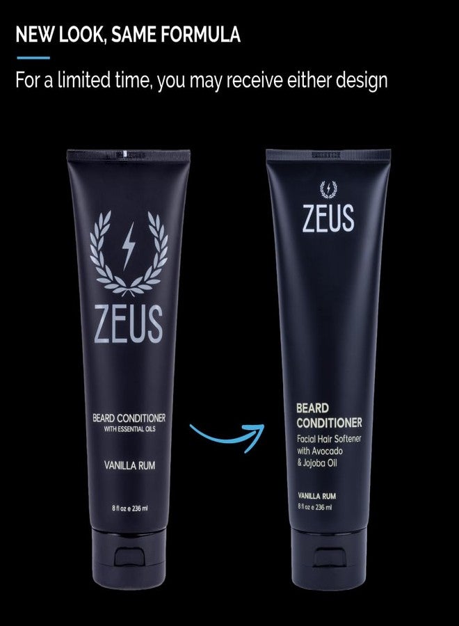 ZEUS Beard Conditioner Wash, Green Tea & Natural Ingredients to Cleanse & Soften Beard – MADE IN USA (Vanilla Rum) 8 oz. - Image 3